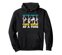 Defying Gravity One Spin At A Time Funny Aerial Yoga Pullover Hoodie