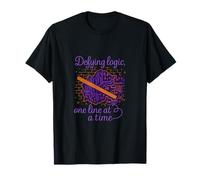 Defying Logic One Line at a Time Programmer Graphic T-Shirt