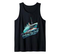 Defying The Deep Watercolor Ocean Liner Vintage Ship 1912 Tank Top