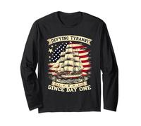 DEFYING TYRANNY SINCE DAY ONE Vintage Nautical Ship Long Sleeve T-Shirt