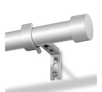 DEFYNEE Curtain Poles, 80 to 120 cm Silver Curtain Pole for Eyelet Curtains 25mm Diameter Long Curtain Rod Extendable with Bracket Decorative Curtain Pole for Bedroom, Living Room