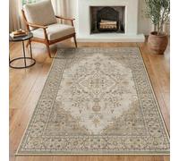DEFYNEE Rugs Living Room 90x150 cm, Washable Rug for Bedroom, GreyOrange