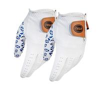 DEGA Golf Gloves 2 Pack 100% Cabretta Leather Golf Glove Men Left Hand Thumb Printed Designs (S, Scotland Flag)