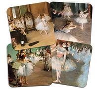 Degas 95mm Square Ballet Themed Cork Backed Coaster Set of 4.