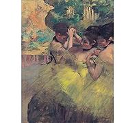 Degas Yellow Dancers In Wings Impressionist Painting Art Print Canvas Premium Wall Decor Poster Mural