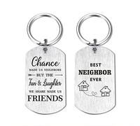 DEGASKEN Chance Made Us Neighbors Gifts Ideas Keychain for Women Men Moving Away Farewell Presents
