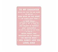 DEGASKEN Daughter Gifts from Dad, Love Daughter Wallet Card for Mothering Sunday Christmas New Job, Teen Girls Gifts Ideas