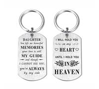 DEGASKEN Daughter Memorial Keyrings, In Memory of Daughter in Heaven Keychain, Bereavement Sympathy Gifts