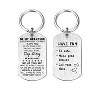 DEGASKEN Grandson Gifts - I Love You, Call Your Nana - Personalised Metal Engraved for Teen Adult Boys Men, Christmas, Graduation, Valentines
