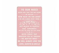 DEGASKEN Our Niece Wallet Card, Niece Gifts from Auntie and Uncle, Personalised Christmas Keepsake Niece Wedding Graduation