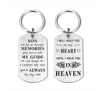 DEGASKEN Sympathy Gifts for Loss of Son - Son In Heaven - Son Memorial Keyring, Bereavement Gifts