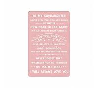 DEGASKEN To My Goddaughter Christeing Gifts, Goddaughter Christmas Confirmation Card for Girls,Goddaughter Wallet Card