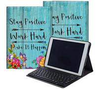 DEGDFSGR for Samsung Galaxy Tab A8 10.5 Case with Keyboard, Detachable Wireless Keyboard Magnetic Closure Protective Cover Case for Samsung Tab A8 2022[SM-X200 X205 X207], Alphabet Butterfly Floral