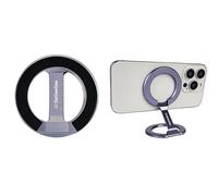 DEGEEGEE M-Twin Ring Magnetic Holder - Strong Magnetic, 360° Rotating Adjustable Stand, Slim & Durable Grip, (Metal Purple)