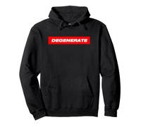 Degenerate Red Box Funny Degen Gambler Low Life Hedonist Pullover Hoodie