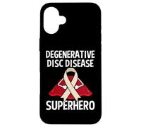 Degenerative Disc Disease DDD Superhero Support Ribbon Case for iPhone 16 Plus
