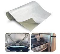 DEGEOBERLIN Adhesive Backed Aluminized exhaust heat shield for wall behind grill 2500 Degrees High Temp Protection Material Thermal Barrier Blanket Mat (12'' X 24'')