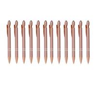Deger 12 Pieces Rose Gold Ballpoint Pen with Stylus Tip Metal Stylus Pens for Touch Screens