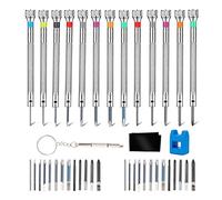 Deger 13 Piece Jewelers Screwdriver Set with 26 Extra Screwdriver Bits for Watchmakers