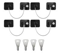 Deger 4 Pcs Child Window, Window Block for Child Window Block with Keys Without Drilling Window Aperture Easy to Use