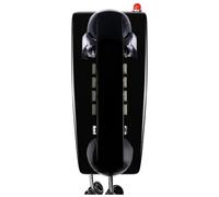 Deger Classic Wall Phones for Fixed Telephone with Mechanical Doorbell, Single Line Wall Phone 2554 with Voice Mail Indicator, Black