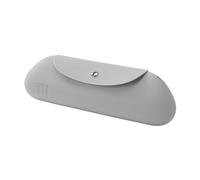Deger Silicone Makeup Brush Holder Travel Cosmetic Bag: Soft Portable Cosmetic Face Brushes Holder Grey