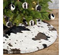 DegGod Cow Print Christmas Balls Ornament, 3.15" /80mm Large Cowhide Faux Fur Christmas Hanging Balls,Country Western Party Decor Rustic for Xmas Tree Decorations (Cow Print, 12 pcs)