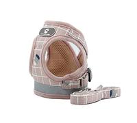 Deggodech Soft Breathable Dog Vest Harness & Leash Set - Adjustable Cat Walking Harness & Lead Set - Escape Proof for Kitten & Cat (S, pink)