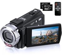 DEGIPO Digital Camcorder Camera Recorder Full HD 1080P 30FPS 30MP IR Night Vision Camera Vlogging for YouTube Kids 3.0 inch LCD Screen 16X Zoom Camcorders Camera Control with 2