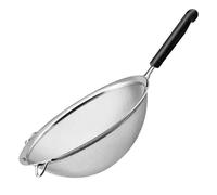 Deglon Stop Glisse Strainer - 25cm | Stops on-handle rest prevent slipping into pots, while the hook allows space-saving hanging storage in busy kitchens.