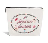 Degpum Physician Assistant Gifts Makeup Bag Cosmetic Bag with Zipper Portable Travel Organizer Pouch for Nurse Doctor Medical Bag Physician Assistant Christmas Birthday Toiletry Bag Accessories,