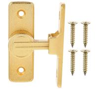 Degree Door Latch Lock, Zinc Alloy Right Angle Bolt for Barn Doors | No Drilling Installation, One-hand Locking, Brushed Finish, Suitable for Bathroom Doors, Double Doors and Plastic Surfaces