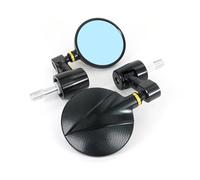 Degree Rotatable Motorcycle Bar End Mirror For BMW S1000R HP4 S1000RR Side Wing Rearview Mirrors Extension With Handlebar Clamps Motorbike Rearview Mirror(Gold)