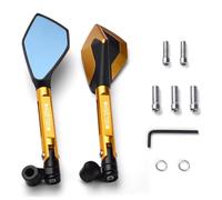 Degree Rotatable Motorcycle RearView Side Mirrors For XSR 900 700 XSR900 XSR700 2016-2024 Handlebar Mirror With Tensile Strength Motorbike Rearview Mirror(Gold)