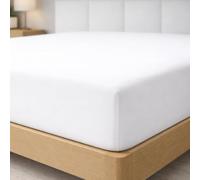 Degrees home - Collection - Fitted Sheet 135 x 190 x 33- Adjustable - Brushed Polyester Microfiber - White