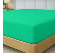 Degrees Home Collection - Fitted Sheet 135 x 190 x 33 cm - Polyester Microfibre, Oeko Tex Quality Toxic Free, Super Soft - Green