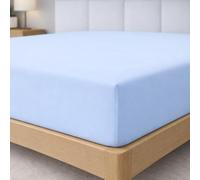 Degrees Home Collection - Fitted Sheet 135 x 190 x 33 cm - Polyester Microfibre, Oeko Tex Quality Toxic Free, Super Soft - Light Blue