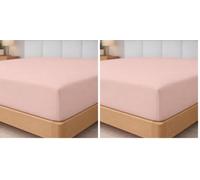 Degrees Home Collection - Soft Microfibre Fitted Sheet 90 x 190 cm - Suitable for Mattresses up to 33 cm - Oeko-TEX Certified - Make Up (Pack of 2)