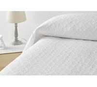 Degrees home - Plain bedspread for 150 cm bed - spring summer bedspread - 250 x 260 cm - white