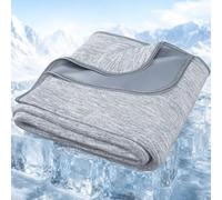 Degrees of Comfort Cooling Blankets for Hot Sleepers - King Summer Cold Blankets for Bed Sleeping, Absorbs Heat to Keep Body Cool, Soft & Cozy, Grey 108"x90"