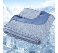 Degrees of Comfort Cooling Throw Blanket for Hot Sleepers - Instant Cool-Touch PolarEdge Fabric, Lightweight Breathable Summer Cover for Couch, Travel & Night Sweats, Blue 50"x70"