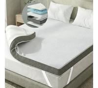 Degrees of Comfort Memory Foam Mattress Topper King Size, 10cm Thick Hypoallergenic Toppers with Airflow Mesh and Soft, Washable, Anti-Slip Cover for Back Pain and Silentnight Sleep, 150x200cm