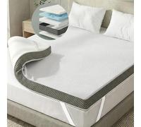 Degrees of Comfort Memory Foam Mattress Topper Super King Size, 8cm Thick Hypoallergenic Toppers with Airflow Mesh and Soft, Washable, Anti-Slip Cover for Back Pain and Silentnight Sleep
