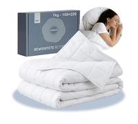 Degrees of Comfort Weighted Blanket 155 x 220 cm 7 kg, Anti-Stress Therapy Blanket Made of 100% Cotton, Heavy Blanket Weighted Blanket for Adults Can Improve Sleep and Relieve Stress