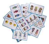 Degrees of Comparison Grammar Cards, 20 Double-Sided English Learning Set, Illustrated Laminated Study Aid for Preschool Homeschool Classroom Practice Comparative Adjective Cards Superlative Practice