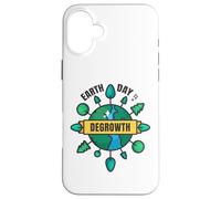 Degrowth Save Our Planet Retro Design Earth Day Case for iPhone 16 Plus