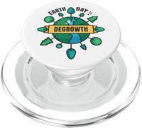 Degrowth Save Our Planet Retro Design Earth Day PopSockets PopGrip for MagSafe