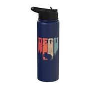 Degu Owner Retro Chilean Rodent Degus Stainless Steel Insulated Water Bottle