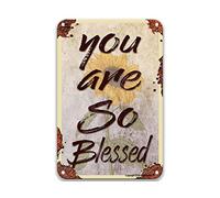DEGUANG Blessed Sign You are So Blessed Vintage Tin Sign Garage Wall Decor for Men Kitchen Decorations Wall Decorations for A Room Men Metal 8X12