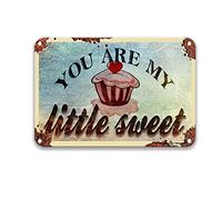 DEGUANG You are My Little Sweet Cake Vintage Metal Sign Wall Decor for Bedroom Farmhouse Coffee Sign Vintage Coffee Decor Tin Signs 8X12